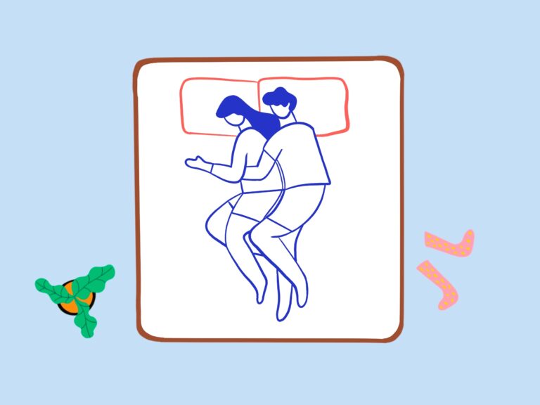 Illustration Of Couple Spooning