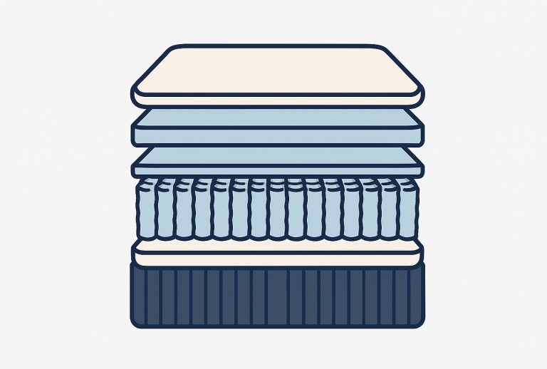 Mattress Layers Illustration a simple illustration of different mattress layers